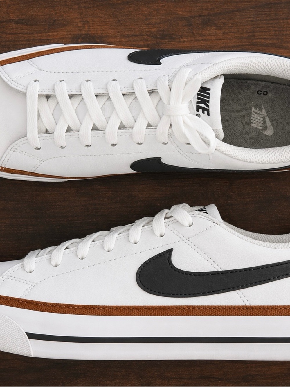 Nike Court Legacy Low White Black Gum Sneakers Youth 5.5Y / Women’s 7 - Picture 2 of 8